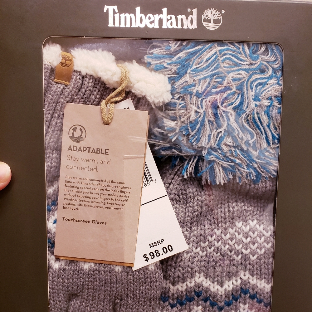 🆕️ Timberland Hat & Touchscreen Glove🧤 Box Set☃️ - Picture 12 of 13